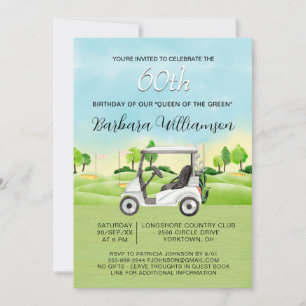 *60. Geburtstagsfeier Damen-Golfer Thema Einladung