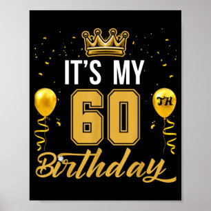 60. Geburtstagsfeier Jahre alte Geburtstagsfeier f Poster