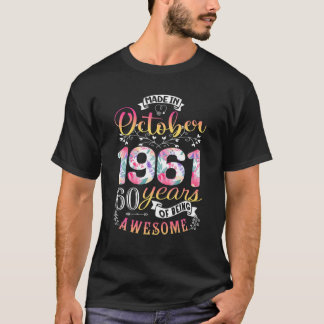 60. Geburtstagsgeschenk für im Oktober Geborene Bl T-Shirt