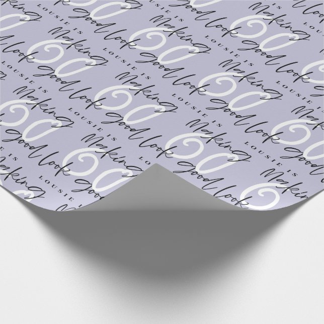 60 Geburtstagsgeschenk gut aussehen lassen Geschenkpapier (Ecke)