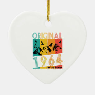 60. Geburtstagsgeschenk Mann Frau Original Vintage Keramik Ornament