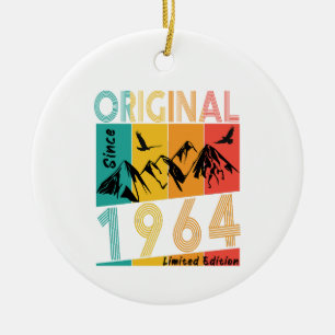 60. Geburtstagsgeschenk Mann Frau Original Vintage Keramik Ornament