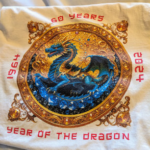60. Geburtstagsjahr des Drachen Cooles Verziertes  T-Shirt