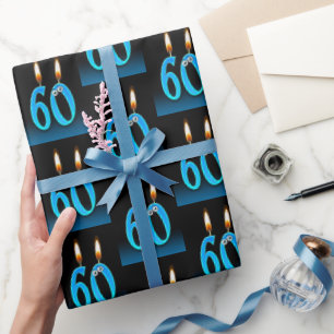 60. Geburtstagskandale mit Eyeballs Geschenkpapier