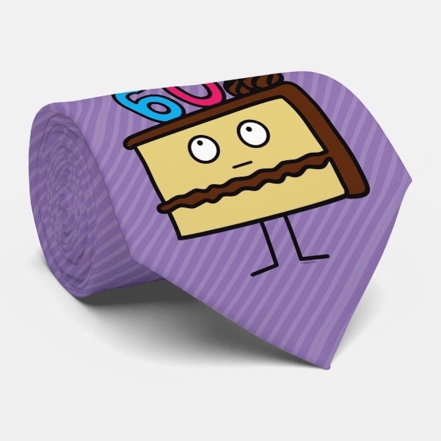 60. Geburtstagskuchen mit Kerzen Krawatte (Gerollt)