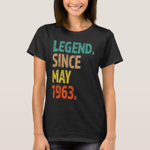 60. Geburtstagslegende Seit Mai 1963 60 Jahre alt T-Shirt