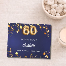 60. Geburtstagsnacht blaue goldene Sterne Gästebuch