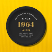 60. Geburtstagsname 1964 Black Gold Elegant Chic