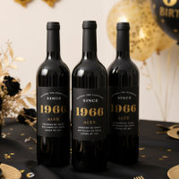 60. Geburtstagsname 1966 Black Gold Elegant Chic