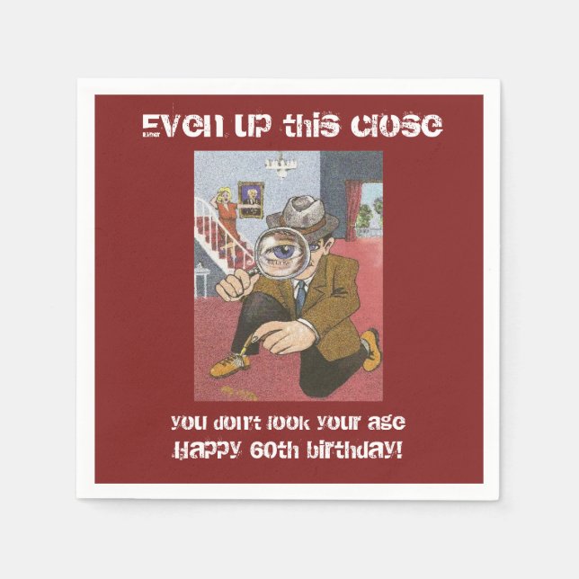 60. Geburtstagsnapkins von DAL Serviette (Vorderseite)