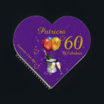 60. Geburtstagsparty Champagne Lila Guest Notizbuch<br><div class="desc">Das stilvolle Gästebuch aus dem 60. Jahrhundert mit Champagner-Eimer-Gläsern, altersschwachen Ballons und Konfetti auf lila Hintergrund mit goldfarbenem Text. Dieses fantastische, herzförmige Geburtstagsgast-Gästebuch ist ein fabelhaftes Geschenk oder Party-Memento. Perfekt für Meilenstein Geburtstage wie 40., 50. 60. oder 70. Mit 60 Blättern (120 Seiten) - es gibt viel Platz für Party...</div>
