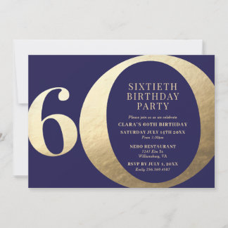 60. Geburtstagsparty Einladung