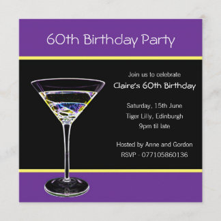 60. Geburtstagsparty Einladung