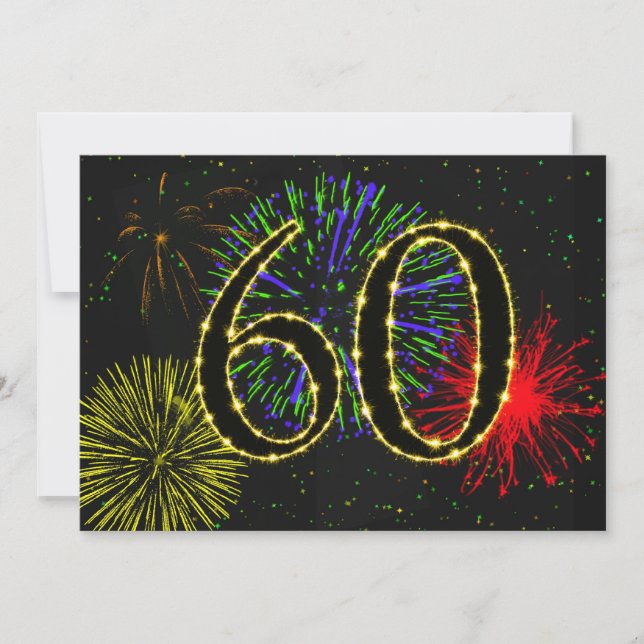 60. Geburtstagsparty Einladung (Vorderseite)