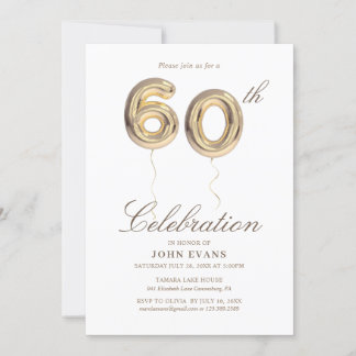 60. Geburtstagsparty Einladung