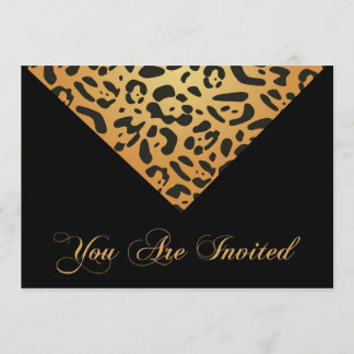 60. Geburtstagsparty Einladung in Leopard