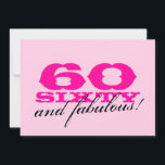60. Geburtstagsparty Einladungen für Frauen<br><div class="desc">60. Geburtstagsparty Einladungen für Frauen Pink 60 und fabelhaft! Design. Mädchendesign für sechzigjährige Frau. Sechzigstes Party lädt ein.</div>