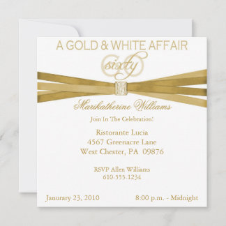 60. Geburtstagsparty - Einladungen von Gold & Whit