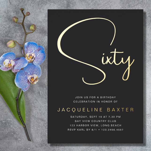 60. Geburtstagsparty Folieneinladung (Von Creator hochgeladen)