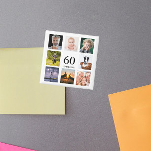 60. Geburtstagsparty Foto Collage Typ Magnet