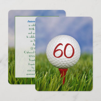60. Geburtstagsparty Golf Thema Einladung