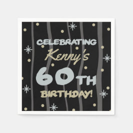 60. Geburtstagsparty Ihren Namen hinzufügen Serviette