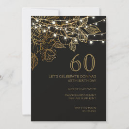 60. Geburtstagsparty Luxus elegante Einladung