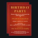 60. Geburtstagsparty mit Standards Red Birthday Pa Einladung<br><div class="desc">Passen Sie den Text auf dieser 60. Geburtstagseinladung mit der bereitgestellten Vorlage einfach an. Teil der Festlegung von Standards Geburtstag Bereich.</div>