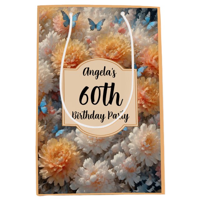 60. Geburtstagsparty Mittlere Geschenktüte (Vorderseite)