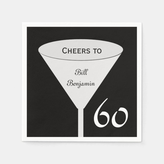 60. Geburtstagsparty Paper Napkins Serviette (Vorderseite)