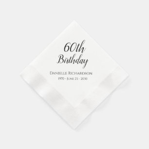 60. Geburtstagsparty Personalisiert Napkins Serviette