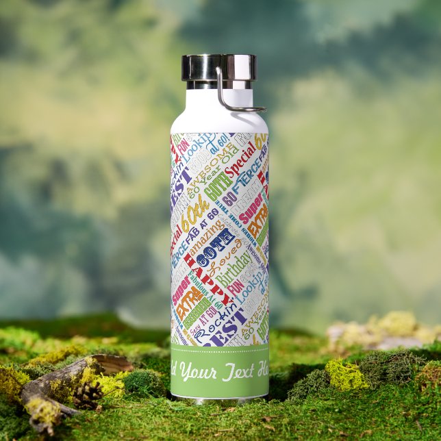 60. Geburtstagsparty Personalisierte Geschenke Trinkflasche (Außenbereich)