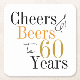 60. Geburtstagsparty Rechteckiger Pappuntersetzer