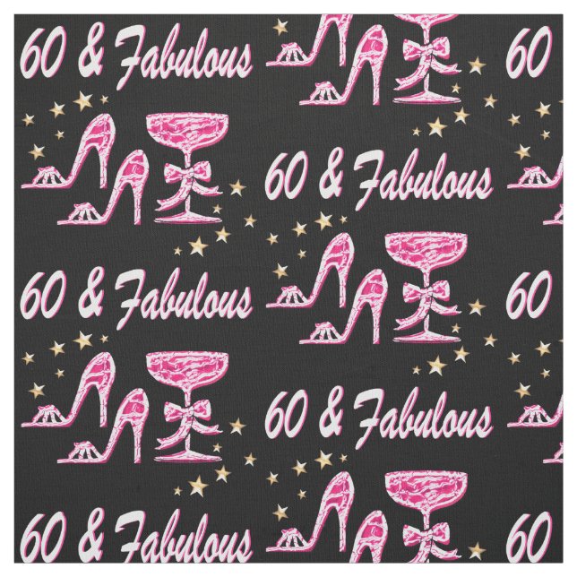 60. GEBURTSTAGSPUNKT HOCHHEELS UND MARTINI STOFF (Muster)
