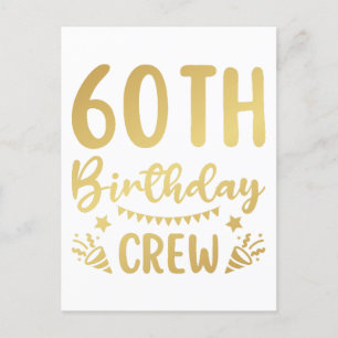 60. Geburtstagstruppe 60 Party Crew Postkarte