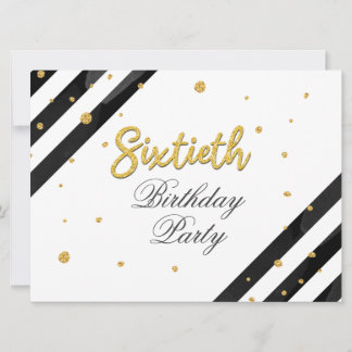 60. Geburtstagsüberraschung Gold Glitzer Geometric Einladung