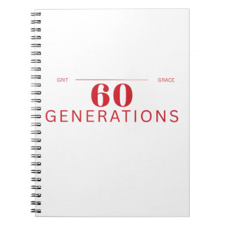 60 Generationen von Hartnäckigkeit und Anmut Notizblock