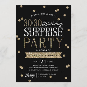60. Glitzer Confetti Überraschung Party Einladung