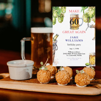 60 Große Bier Geburtstagsparty Einladung