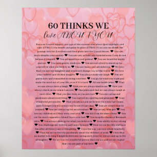 60 Gründe für die Liebe Poster