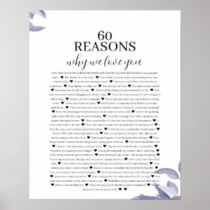 60 Gründe für die Liebe Poster