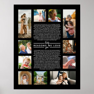 60 Gründe, warum wir dich lieben Geburtstagsgesche Poster