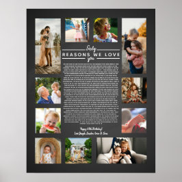 60 Gründe, warum wir Ihnen ein Geburtstagsgeschenk Poster