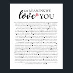 60 Gründe, warum wir Sie 80. 60. Geburtstag 40. Li Poster<br><div class="desc">entwickelt von Künstlerisch Apples Limited</div>
