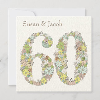 60. Hochzeit Jahrestag individuelle Einladung