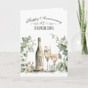 60. Hochzeitsjubiläum Wein und Efeu Karte