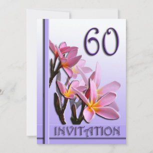 60. Hochzeitsjubiläumseinladung Frangipani Einladung