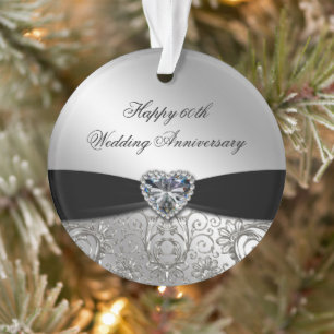 60. Hochzeitstag Acryl-Ornament Ornament