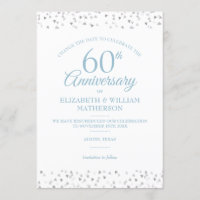 60. Hochzeitstag Ändern Sie das Datum Confetti