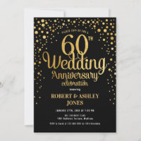 60. Hochzeitstag - Black & Gold